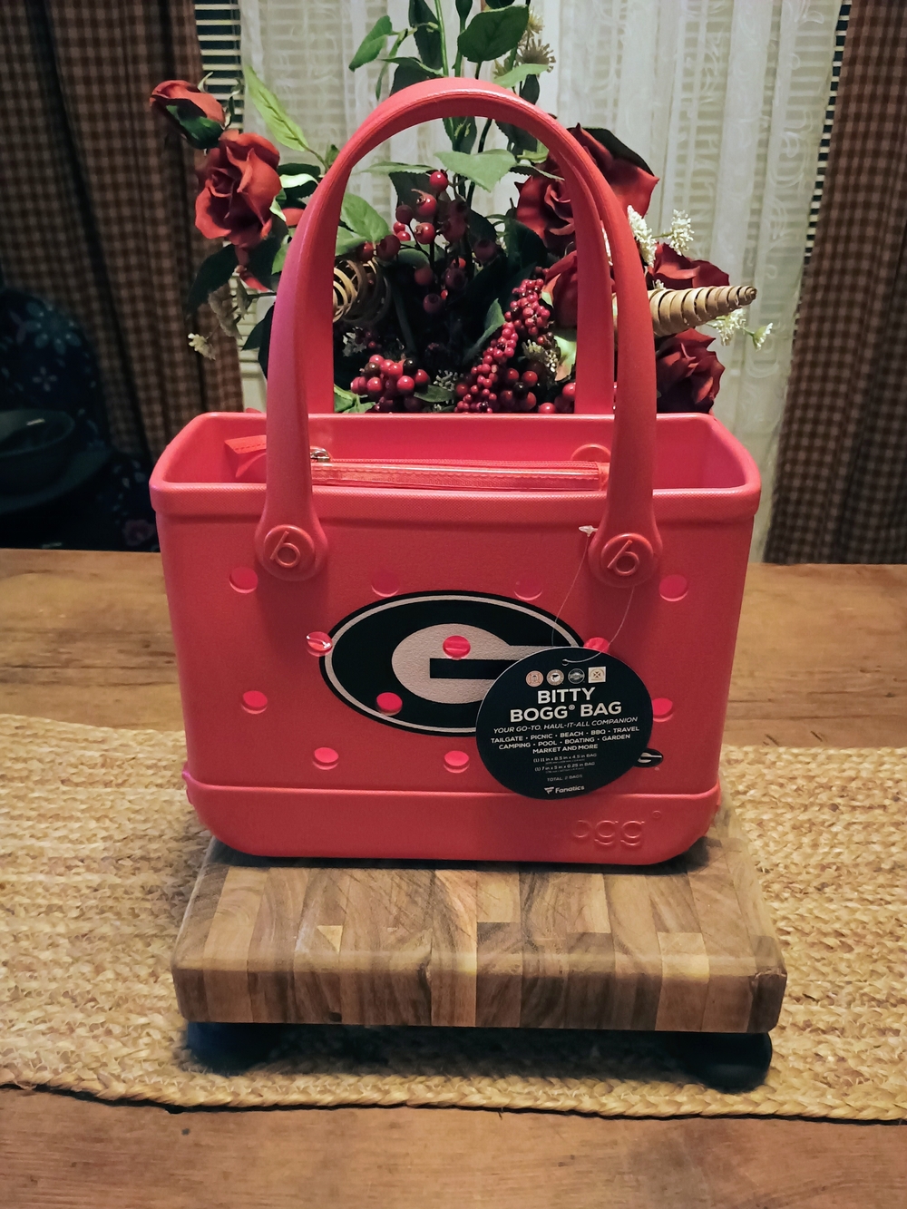 Bitty Bogg Bag – Pink Women's Tote with Georgia Bulldogs G Logo